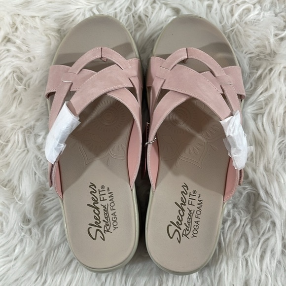 SKECHERS Women’s US 9.5W Easy Going Adjustable Vegan Sandals Blush Relaxed Fit - Picture 6 of 12